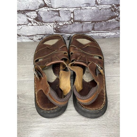 Born Brown Leather Fisherman Comfort Strap Casual Sandals Men’s Sz 46EU/12M US - Picture 4 of 16